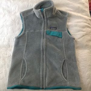 Patagonia Polartec vest- women’s medium,grey/teal